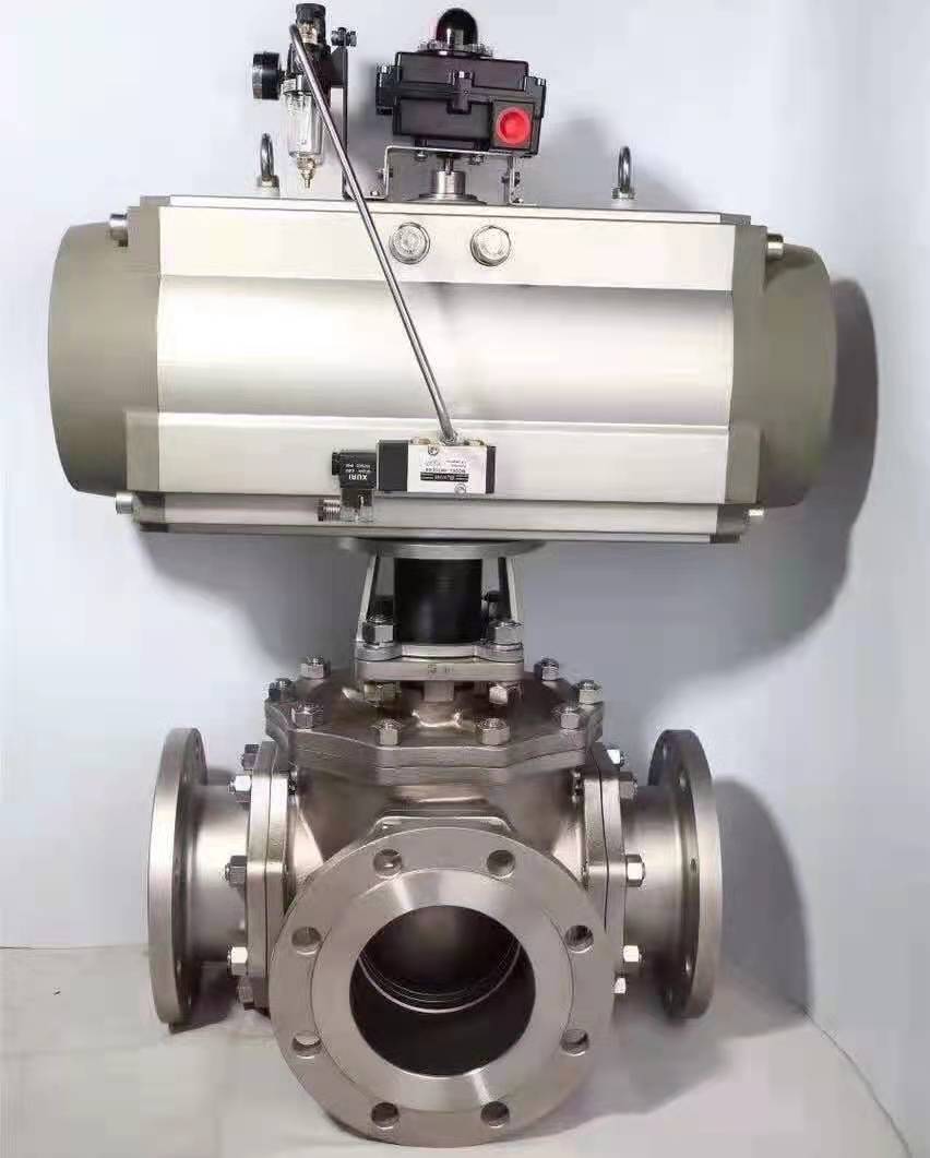 氣動高平臺硬密封三通球閥